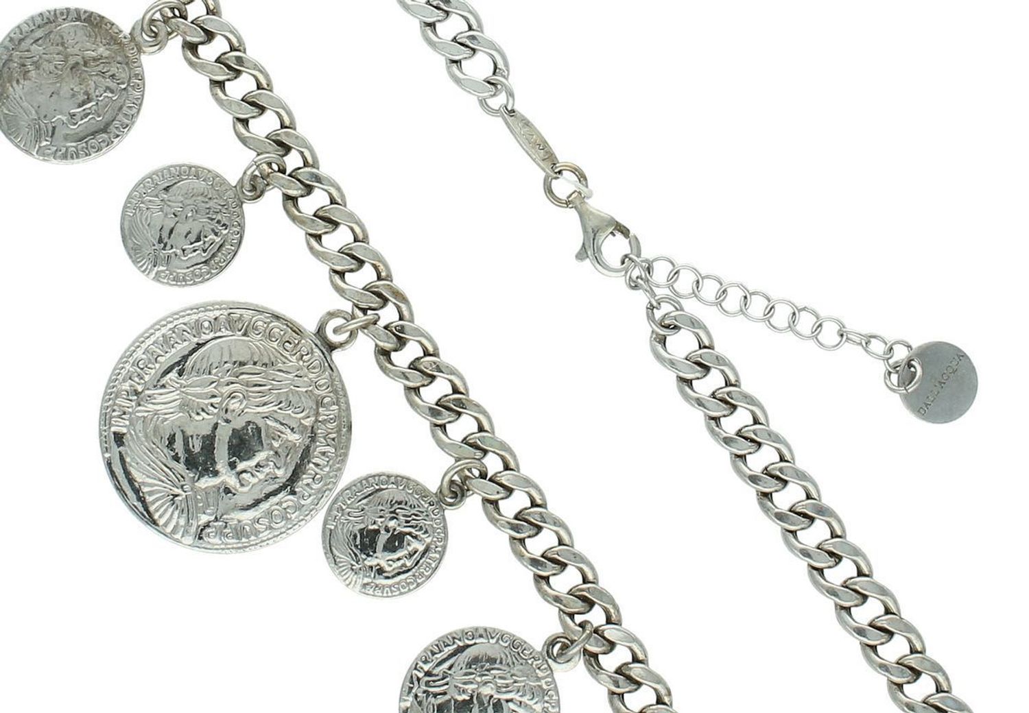 Naszyjnik srebrny damski pancerka monetki Dall'Acqua C RM 24442s.jpg